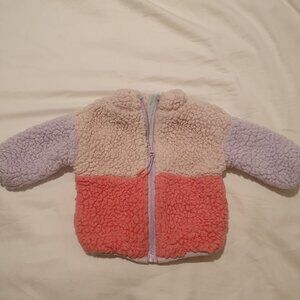 0-3 month baby girl fleece sweater.